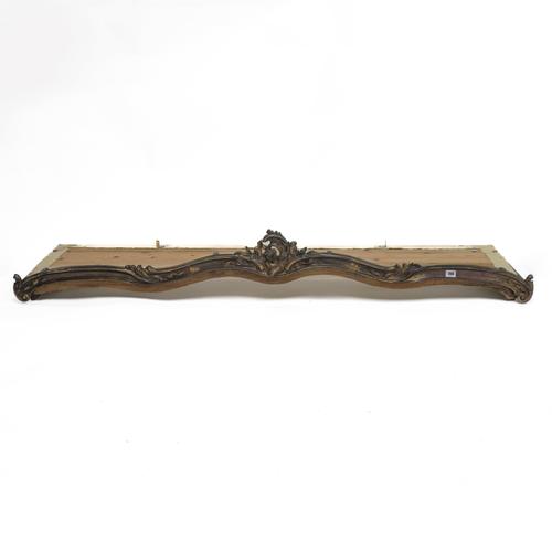 A PAIR OF ROCOCO STYLE GILT COMPOSITION AND GILT WOOD CURTAIN PELMETS (2)