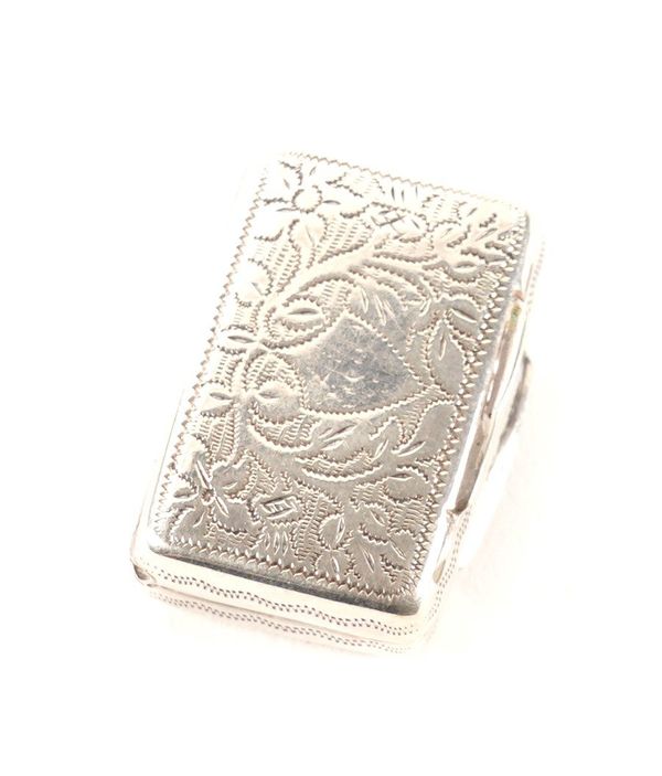 A WILLIAM IV SILVER VINAIGRETTE