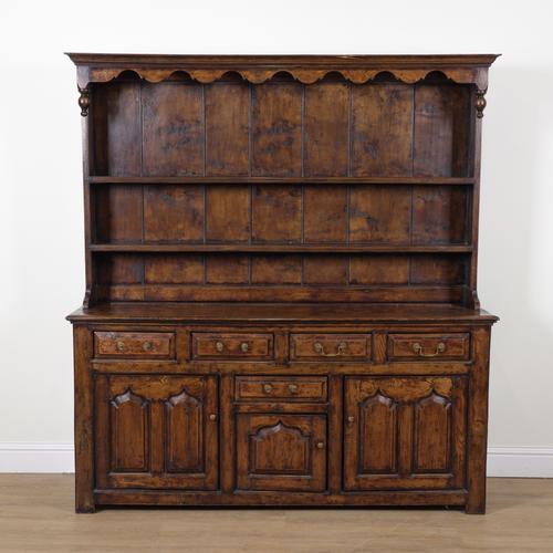 AN 18TH CENTURY STYLE OAK DRESSER