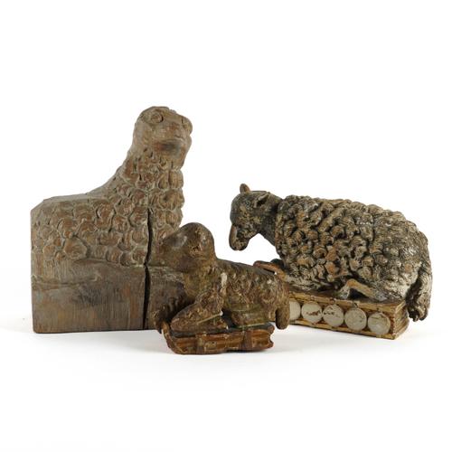 THREE EUROPEAN CARVED MODELS OF AGNUS DEI OR ‘THE LAMB OF GOD’ (3)