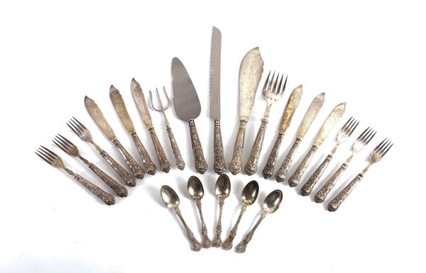 A GROUP OF KING'S PATTERN FLATWARE