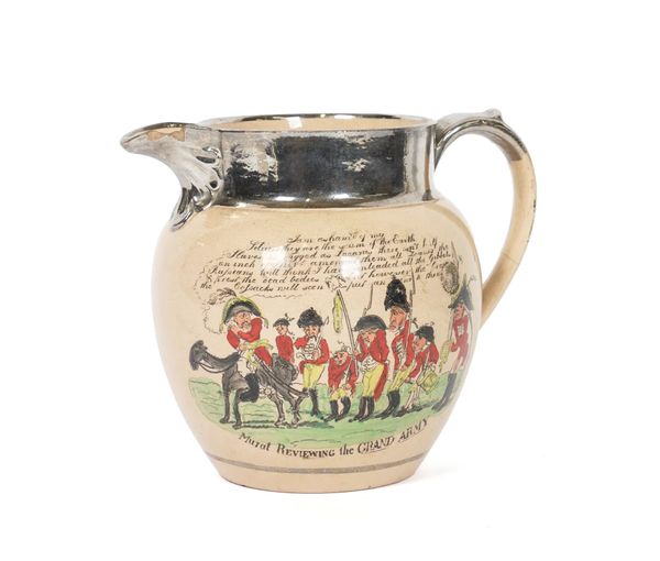 A RARE NAPOLEONIC COMMEMORATIVE EARTHENWARE JUG