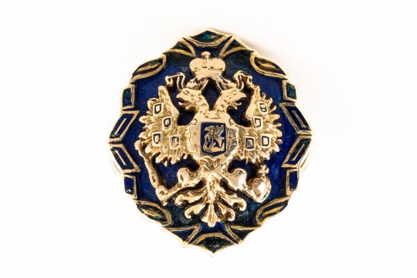 AN AUSTRIAN IMPERIAL EAGLE ENAMEL RING