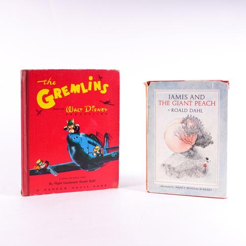 DAHL, Roald (1916-90). The Gremlins, New York, 1943, 4to, illustrations, some coloured, original pictorial boards (edges rubbed, without the dust-jacket). FIRST EDITION. With another book by the same author. (2)