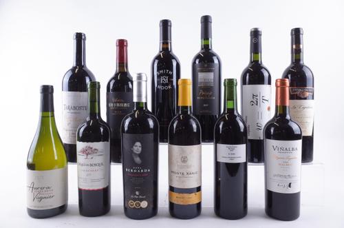 ELEVEN BOTTLES VARIOUS RED AND ONE WHITE WINE