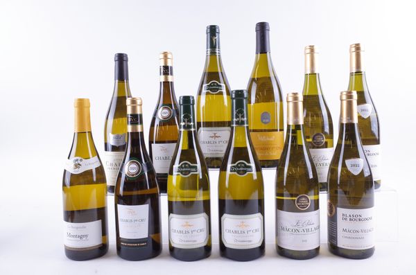 TWELVE BOTTLES FRENCH WHITE WINE