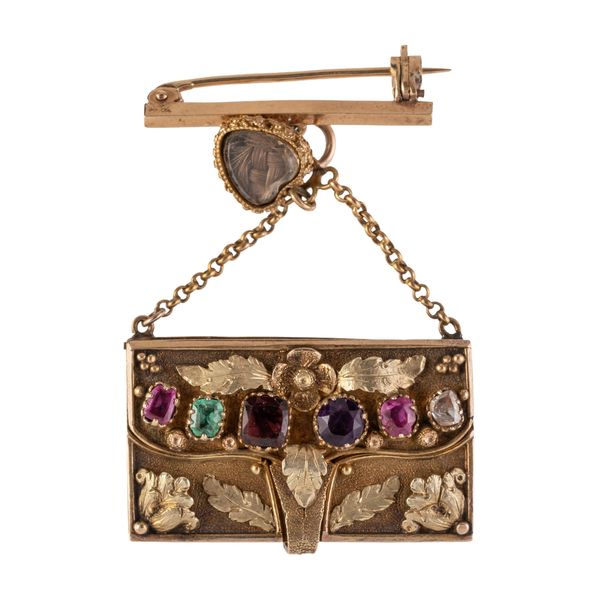 A 'REGARD' VINAIGRETTE BROOCH (2)