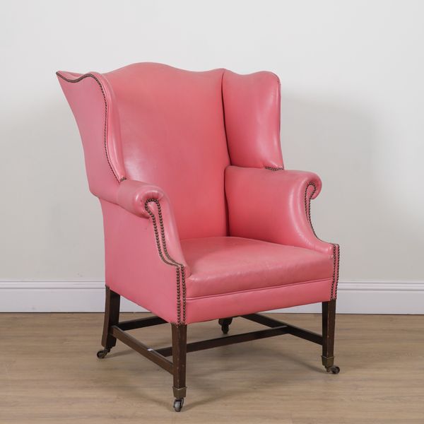 AN 18TH CENTURY STYLE WINGBACK ARMCHAIR