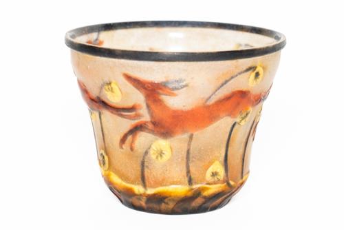GABRIEL ARGY-ROUSSEAU ( 1885-1963). `GAZELLES ET FLEURS', A PATE-DE-VERRE VASE (2)