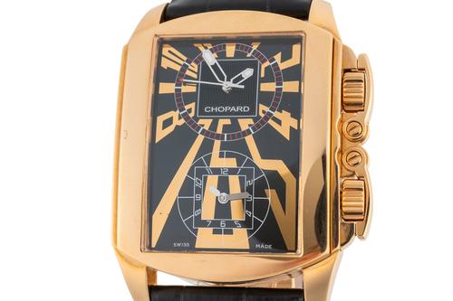 A CHOPARD DUAL TIME ZONE 18CT GOLD REF 2286 WATCH