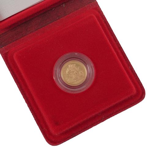 AN ELIZABETH II PROOF HALF SOVEREIGN 1980