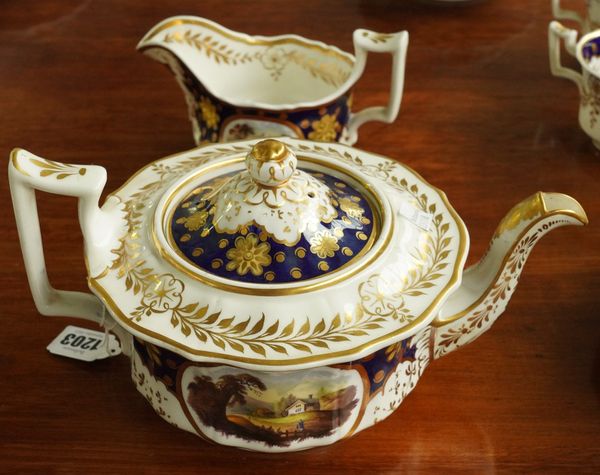 A RIDGWAY PORCELAIN PART TEA AND COFFEE SERVICE (45)