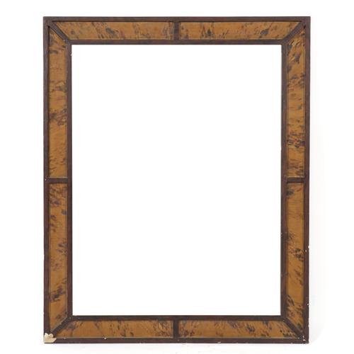 A FAUX ROSEWOOD AND TORTOISESHELL PAINTED MIRROR (2)