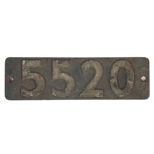 RAILWAY INTEREST, A LOCOMOTIVE SMOKEBOX NUMBERPLATE ‘5520’