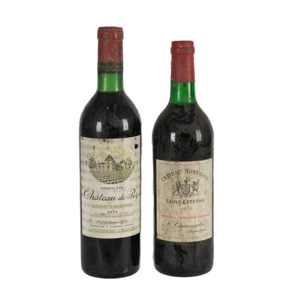 TWO BOTTLES SAINTE ESTEPHE 1970, CHATEAU DE PEZ, CHATEAU MONTROSE (2)