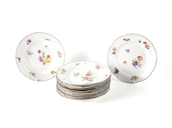 TEN MEISSEN PLATES (10)