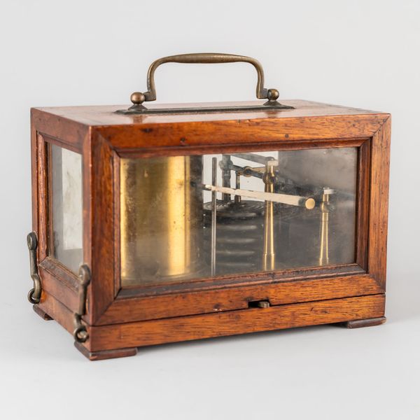 A SMALL FRENCH MAHOGANY BAROGRAPH