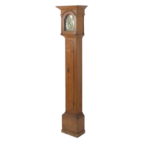 A GEORGE III PINE 30-HOUR LONGCASE TIMEPIECE WITH ALARM