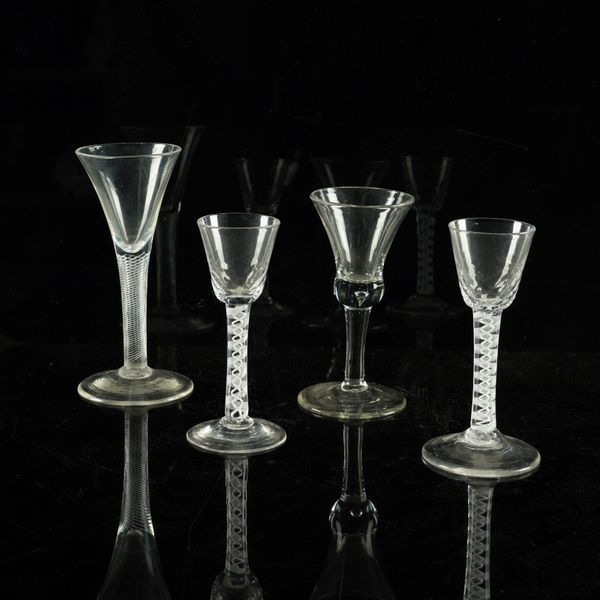 FOUR ENGLISH WINE GLASSES (4)