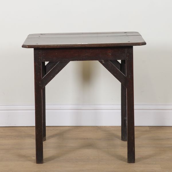 A LATE 18TH CENTURY OAK RECTANGULAR SIDE TABLE