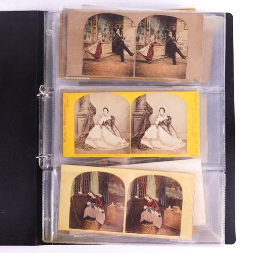 PHOTOGRAPHY, STEREOSCOPIC SLIDES - A collection of 47 stereoscopic slides of various subjects including Norwich, Great Yarmouth, Sandringham, etc., one taken inside Crystal Palace, portraits, and one of the full moon, various makers, [c.1860s-80s]. (47)