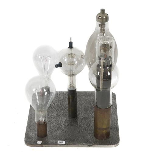 AN INDUSTRIAL GLASS LIGHT AND VALVE DISPLAY MODEL