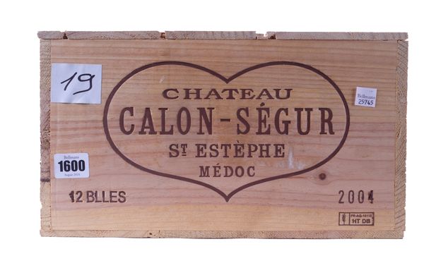 TWELVE BOTTLES CHÂTEAU CALON-SÉGUR, 3ÈME CRU CLASSÉ, ST ESTÉPHE 2004