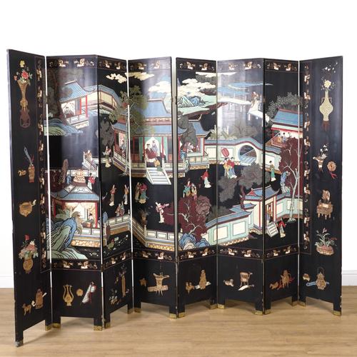 A CHINESE COROMANDEL LACQUER EIGHT- FOLD SCREEN