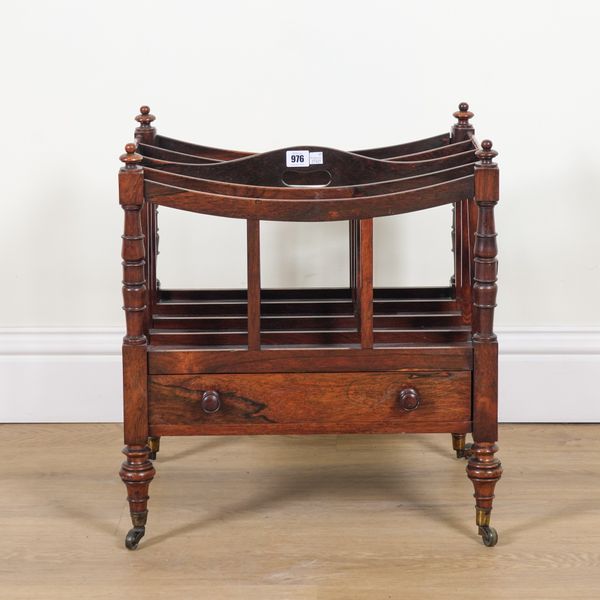 A REGENCY ROSEWOOD FOUR DIVISION CANTERBURY