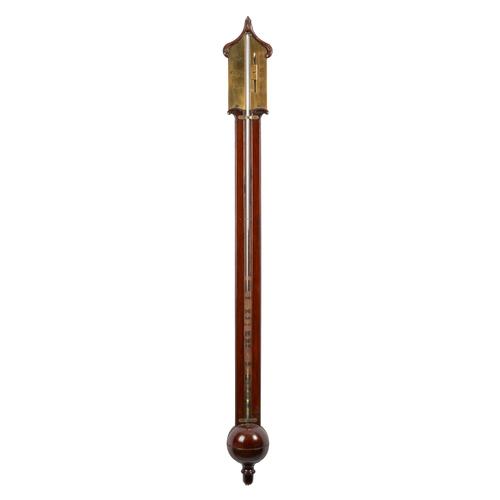 A MAHOGANY STICK BAROMETER