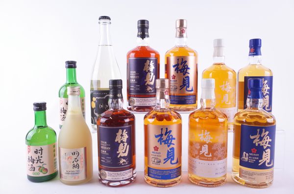 TWELVE BOTTLES ASIAN LIQUEURS