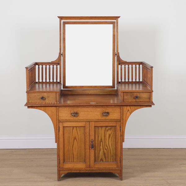 WYLIE AND LOCHHEAD; AN ARTS AND CRAFTS ASH DRESSING TABLE