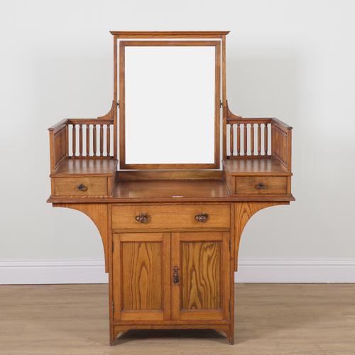 WYLIE AND LOCHHEAD; AN ARTS AND CRAFTS ASH DRESSING TABLE