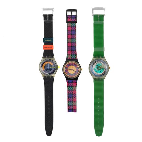 THREE SWATCH WATCHES (3)