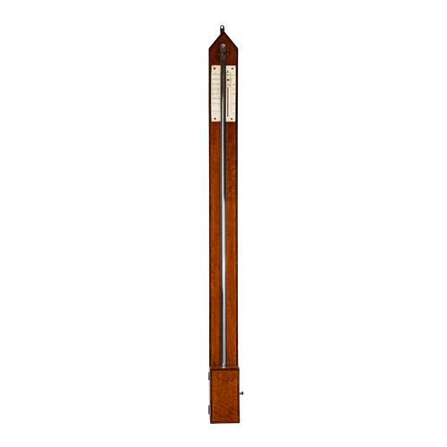 A SCOTTISH MAHOGANY STICK BAROMETER