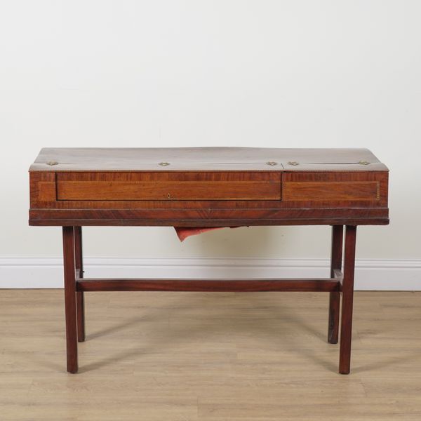 FOLJANNES GOODWIN LONDON 1779; AN 18TH CENTURY MAHOGANY INLAID SPINET ON STAND