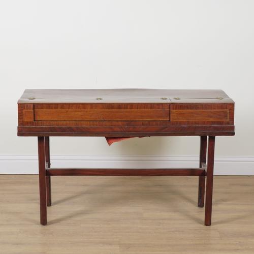 FOLJANNES GOODWIN LONDON 1779; AN 18TH CENTURY MAHOGANY INLAID SPINET ON STAND