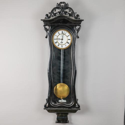 AN EBONISED VIENNA TIMEPIECE