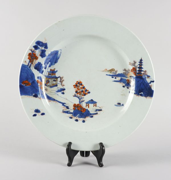 A CHINESE IMARI LARGE PLATE