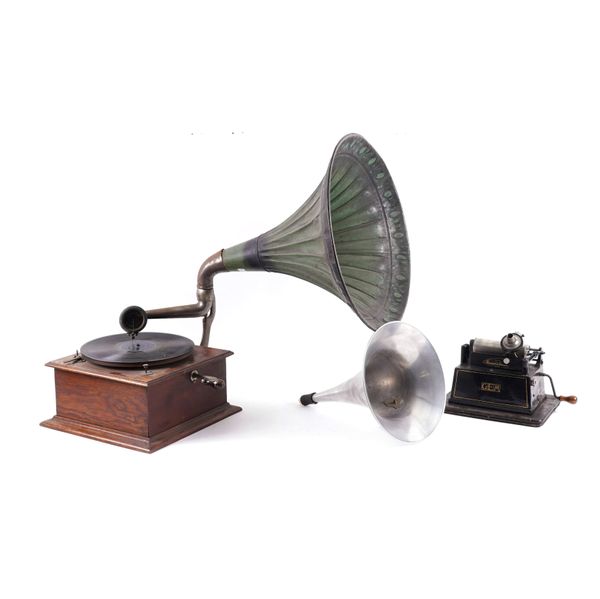 A G.E.M EDISON PHONOGRAPH, CASED (QTY)