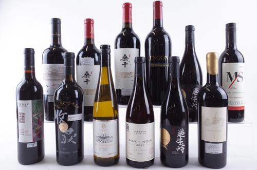 ELEVEN BOTTLES ASIAN RED AND ONE WHITE WINE