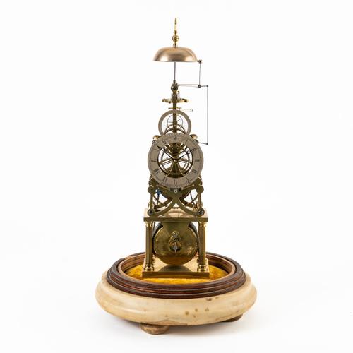 A RARE AND UNUSUAL SCOTTISH CHRONOMETER SKELETON TIMEPIECE WITH ONE-IN-PASSING STRIKE