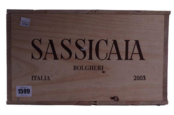 TWELVE BOTTLES SASSICAIA, TENUTA SAN GUIDO, BOLGHERI 2003