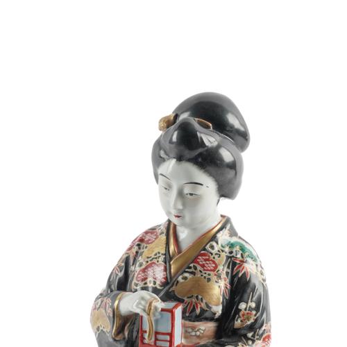A JAPANESE KUTANI GROUP OF A MOTHER AND CHILD