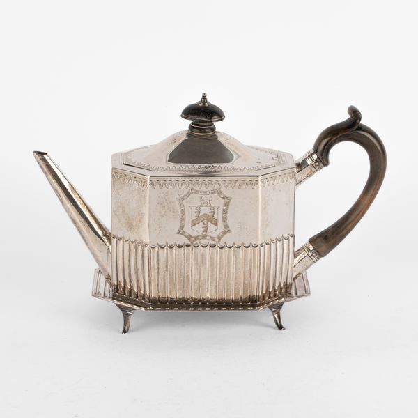 A George III silver teapot