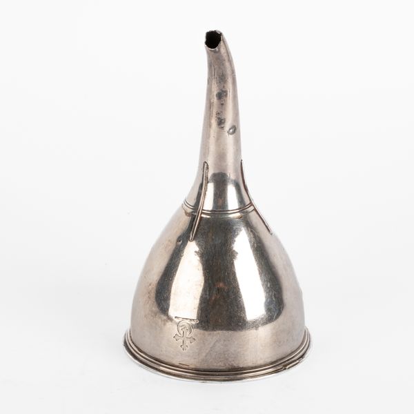 A George III silver wine funnel