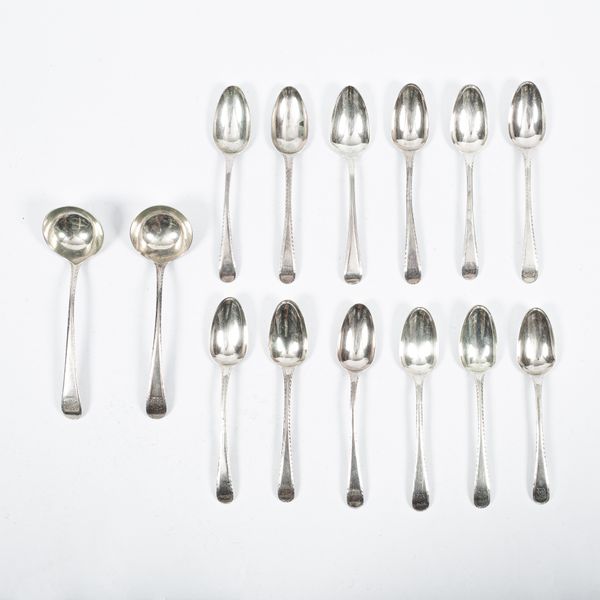 A small quantity of George III silver flatware