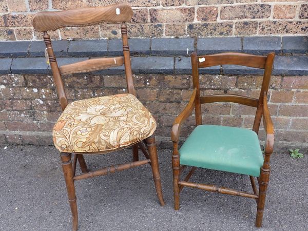 A VICTORIAN CHILD'S ARMCHAIR