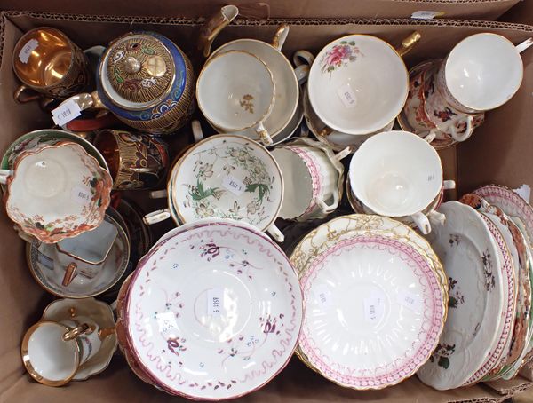 A COLLECTION OF 19th CENTURY AND LATER CUPS AND SAUCERS