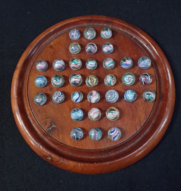 A VICTORIAN SOLITAIRE BOARD